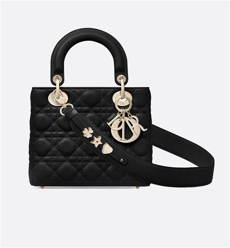 miss dior black lambskin price|lady Dior bag.